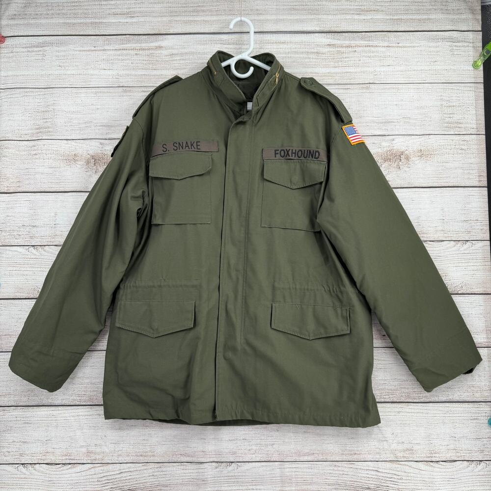 Rothco Metal Gear‎ Field Jacket M-65 Mens Large Green Solid Snake Foxhound SFG
